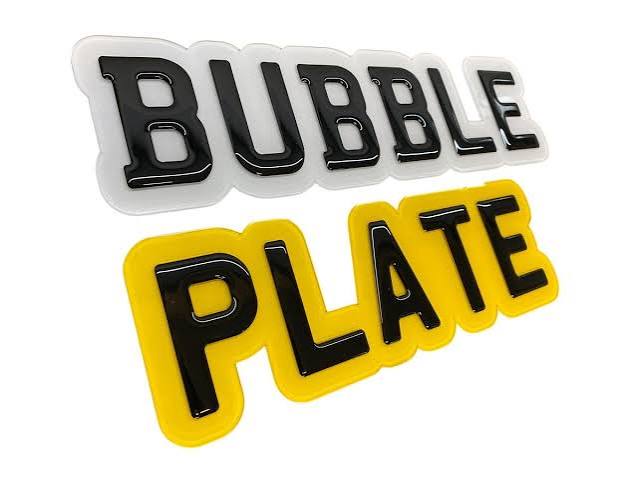 Bubble Number Plates