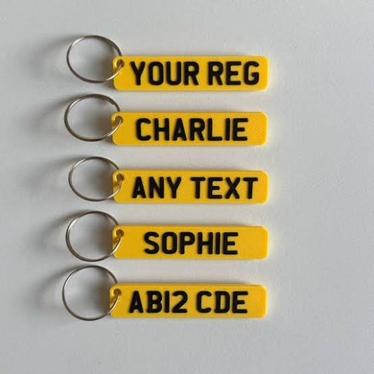 Personalised Number Plate Keyring