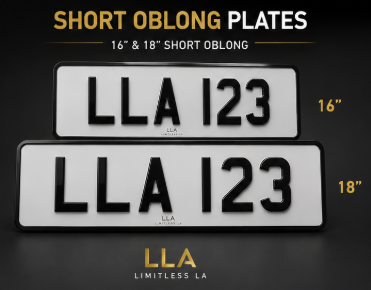 Short Oblong Registration Plates