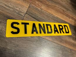 Standard Registration Plates
